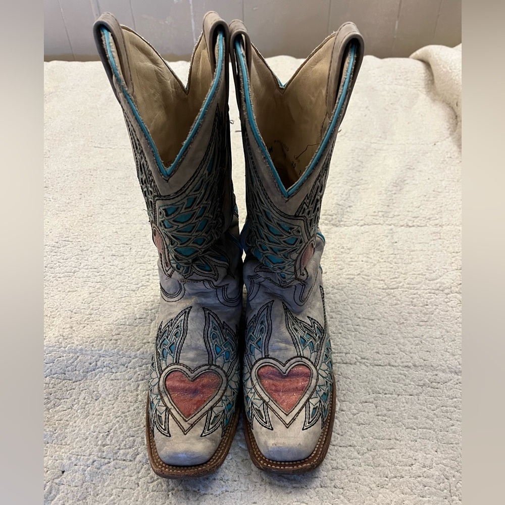Square Toe Corral Vintage Western Boots women’s sz 8M